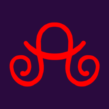 a symbol drawn in curves as a bowl and pole